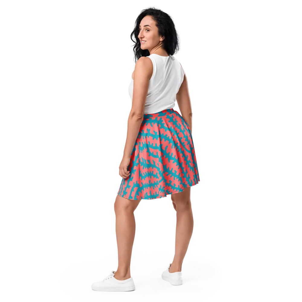 Lagoon Lace on Skater Skirt — Back