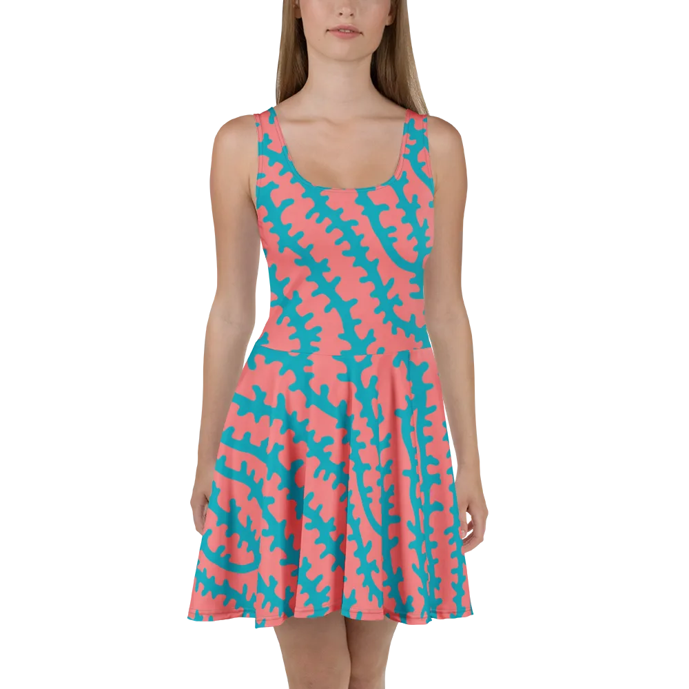 Lagoon Lace on Skater Dress — Front