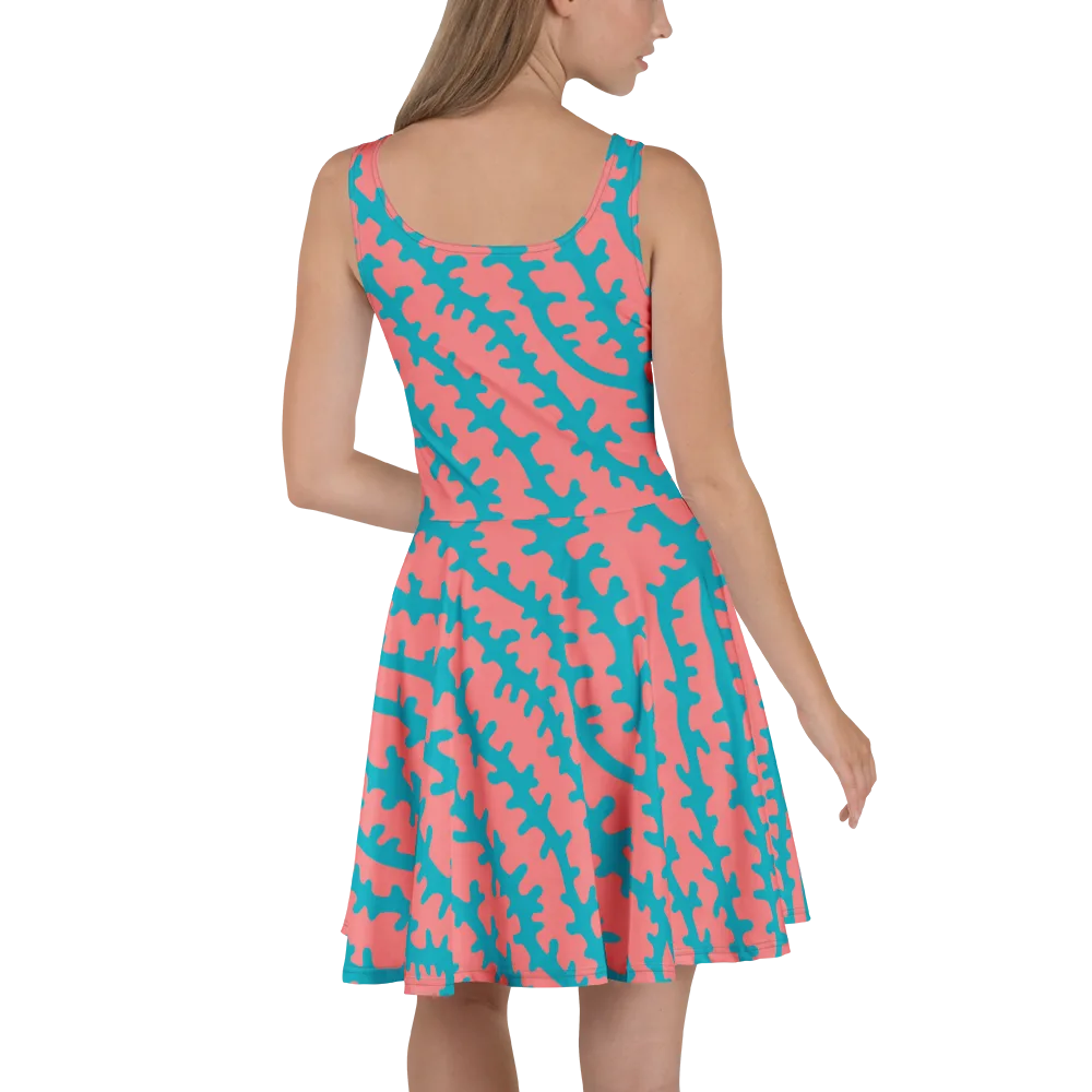 Lagoon Lace on Skater Dress — Back