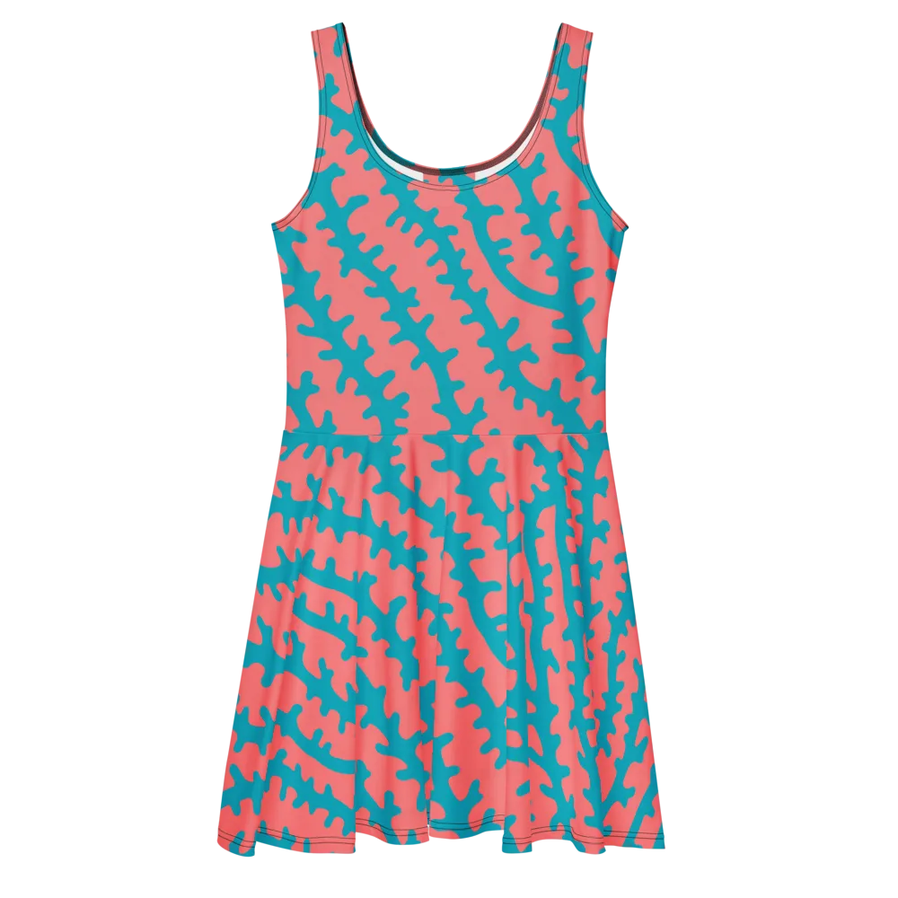 Lagoon Lace on Skater Dress — Front