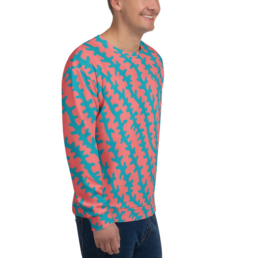 Lagoon Lace on Sweatshirt — Right Front