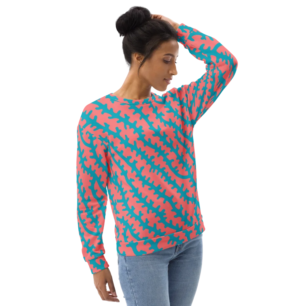 Lagoon Lace on Sweatshirt — Right Front