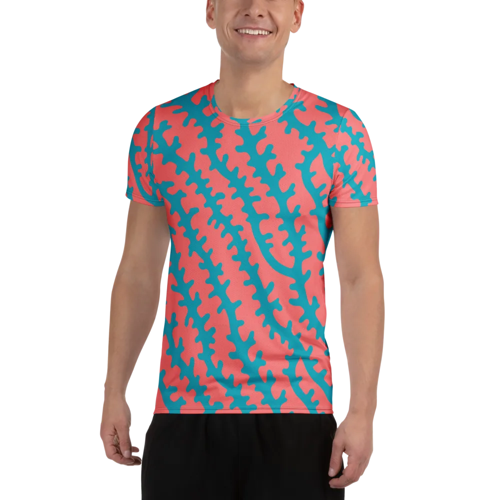 Lagoon Lace on Men's Athletic T-Shirt — Front