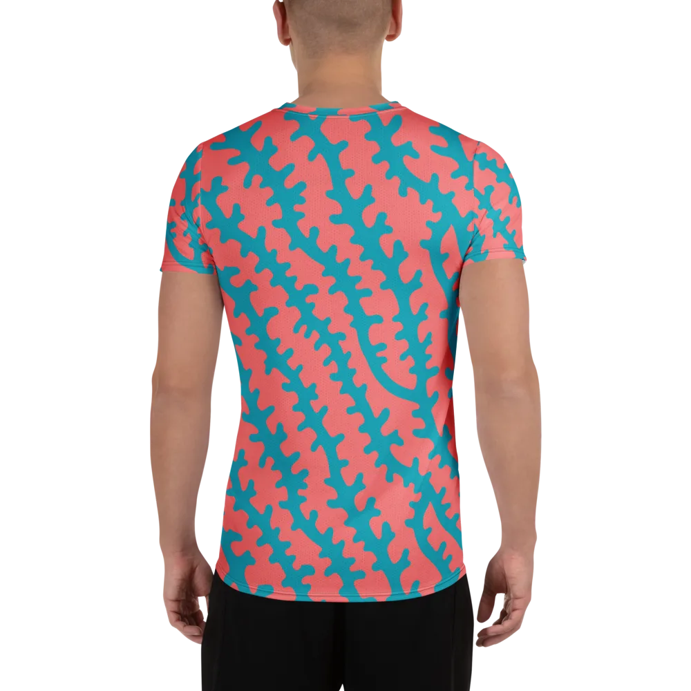 Lagoon Lace on Men's Athletic T-Shirt — Back
