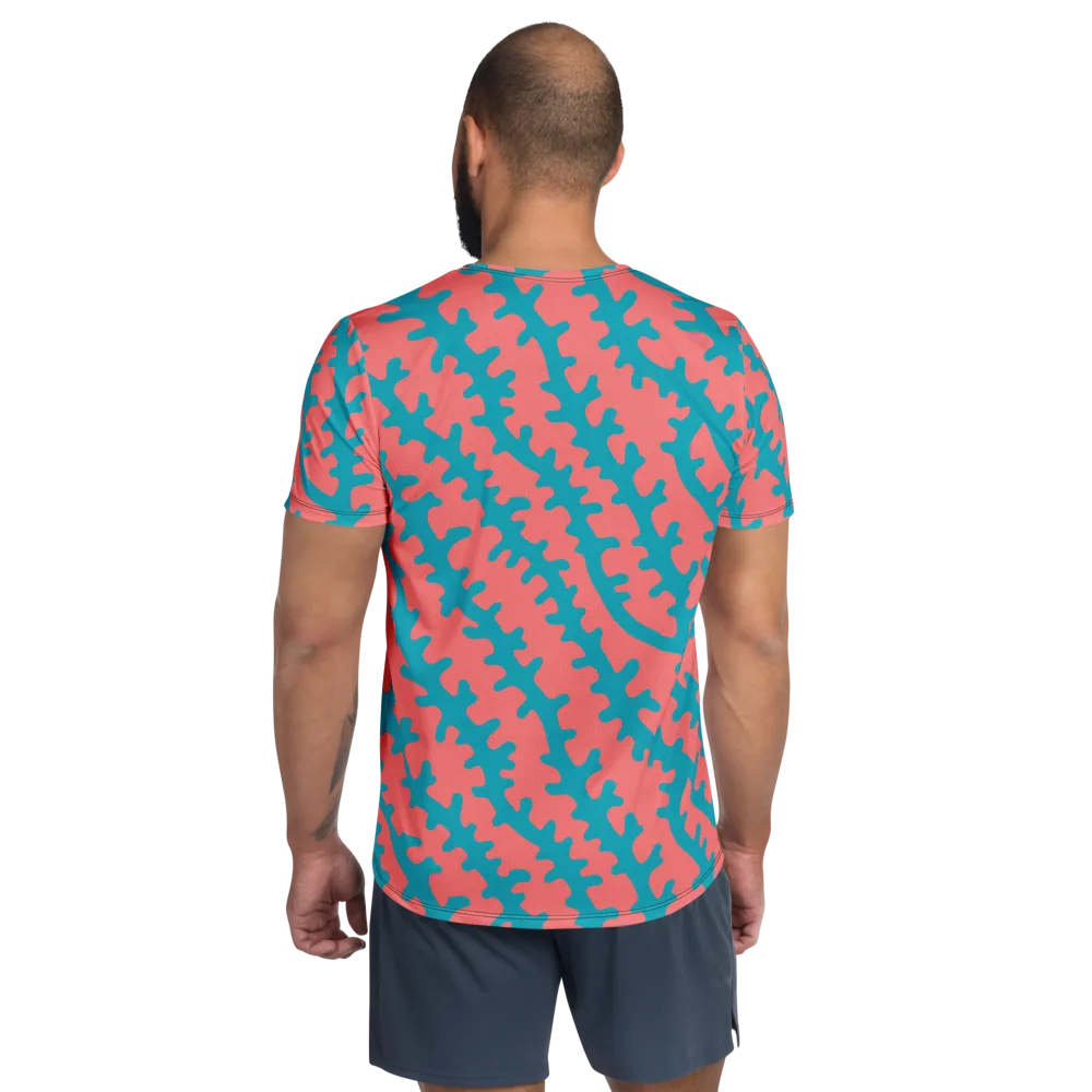 Lagoon Lace on Men's Athletic T-Shirt — Back