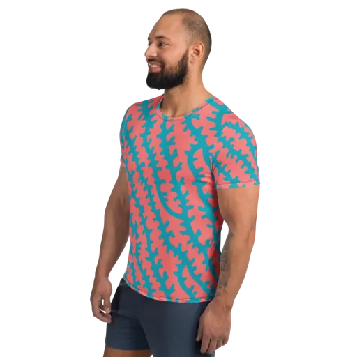 Lagoon Lace on a Men's Athletic T-Shirt