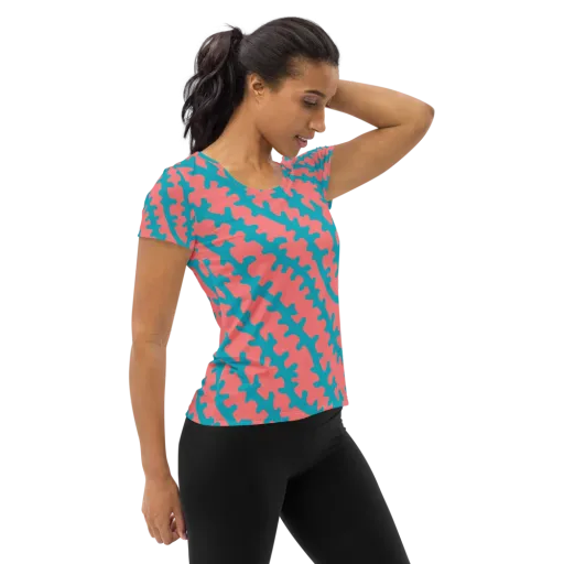 Lagoon Lace on a Women's Athletic T-Shirt