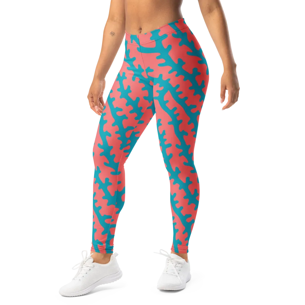 Lagoon Lace on Leggings — Left Front