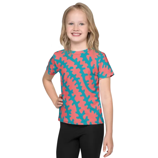 Lagoon Lace on a Kids Crew Neck T-Shirt