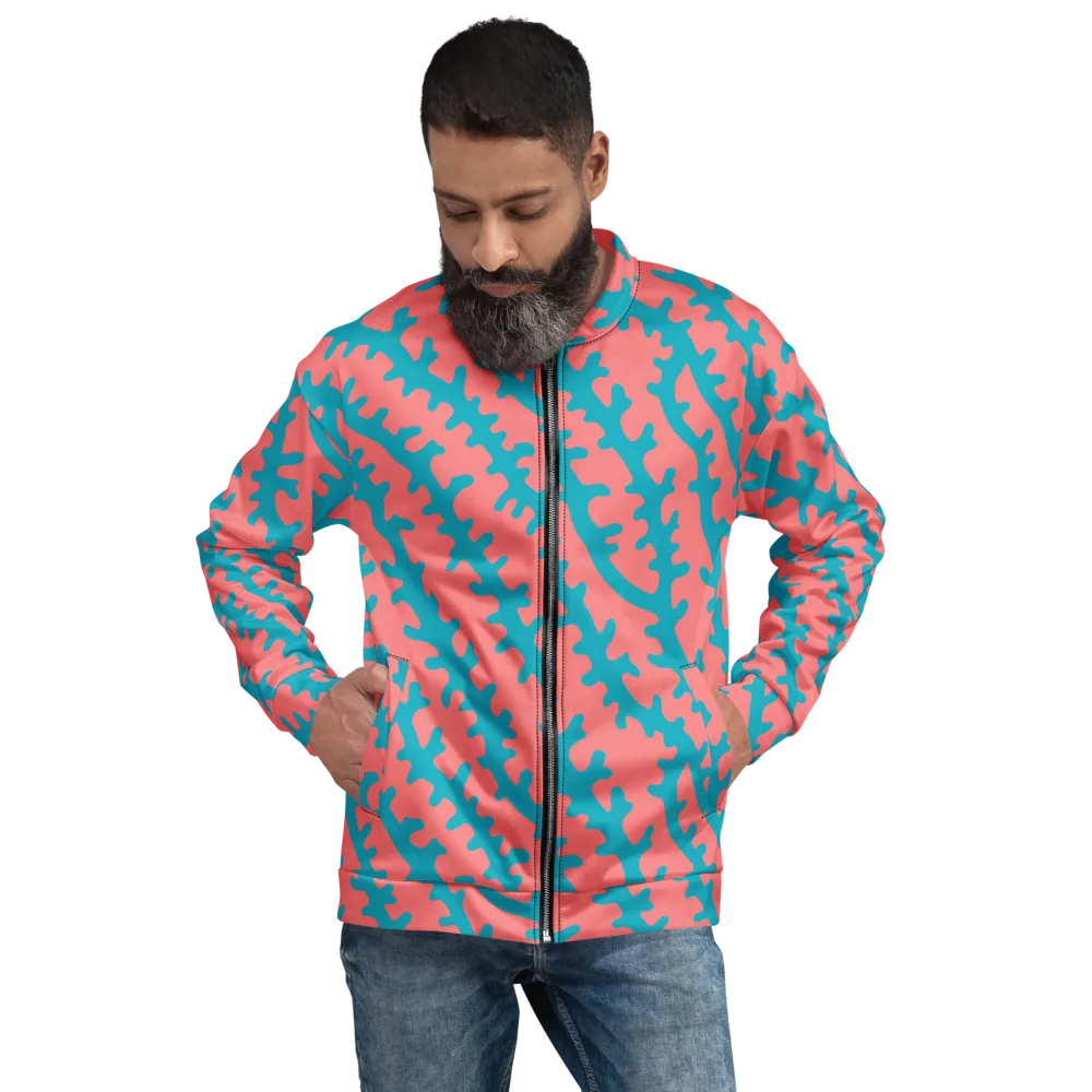 Lagoon Lace on Bomber Jacket — Front