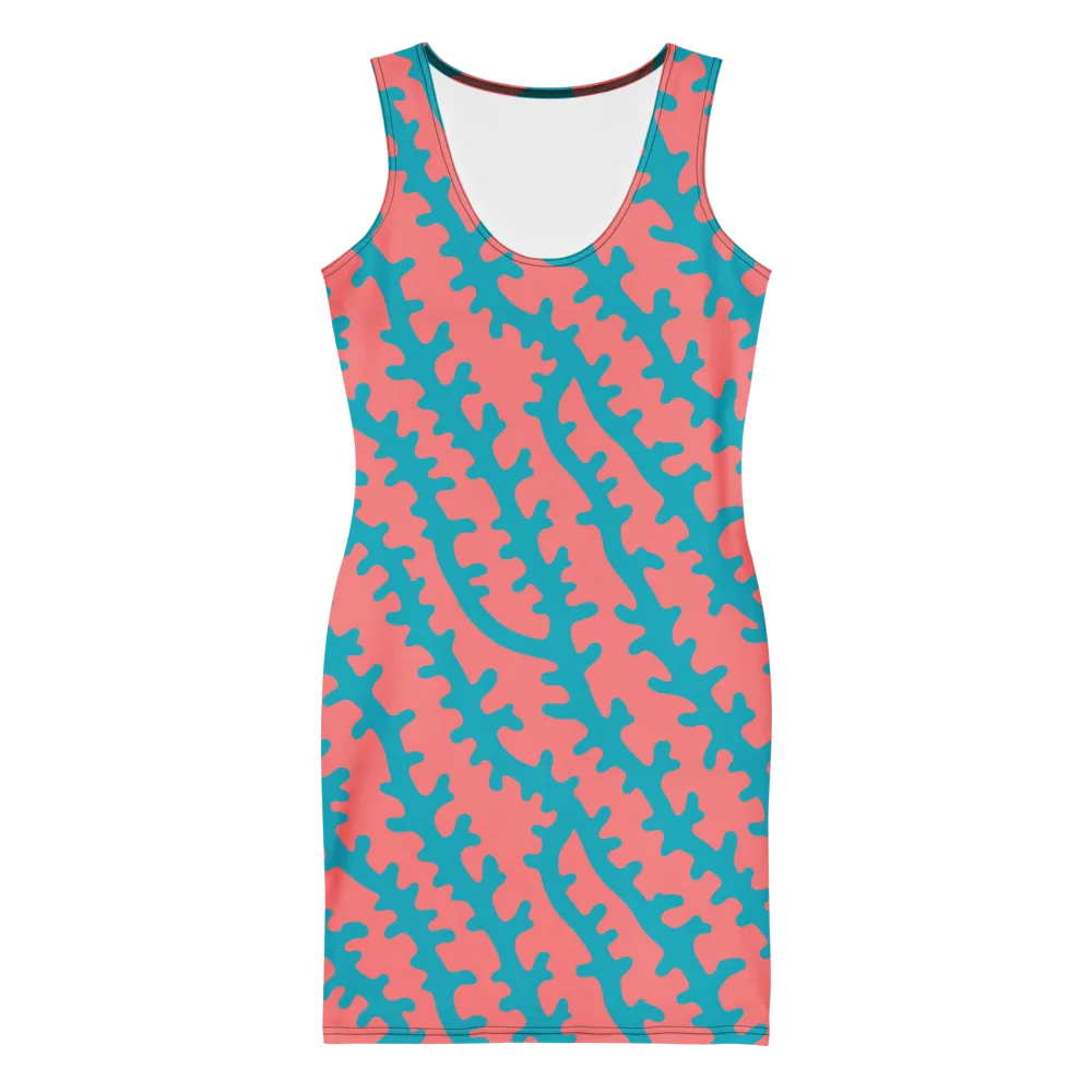 Lagoon Lace on Bodycon Dress — Front