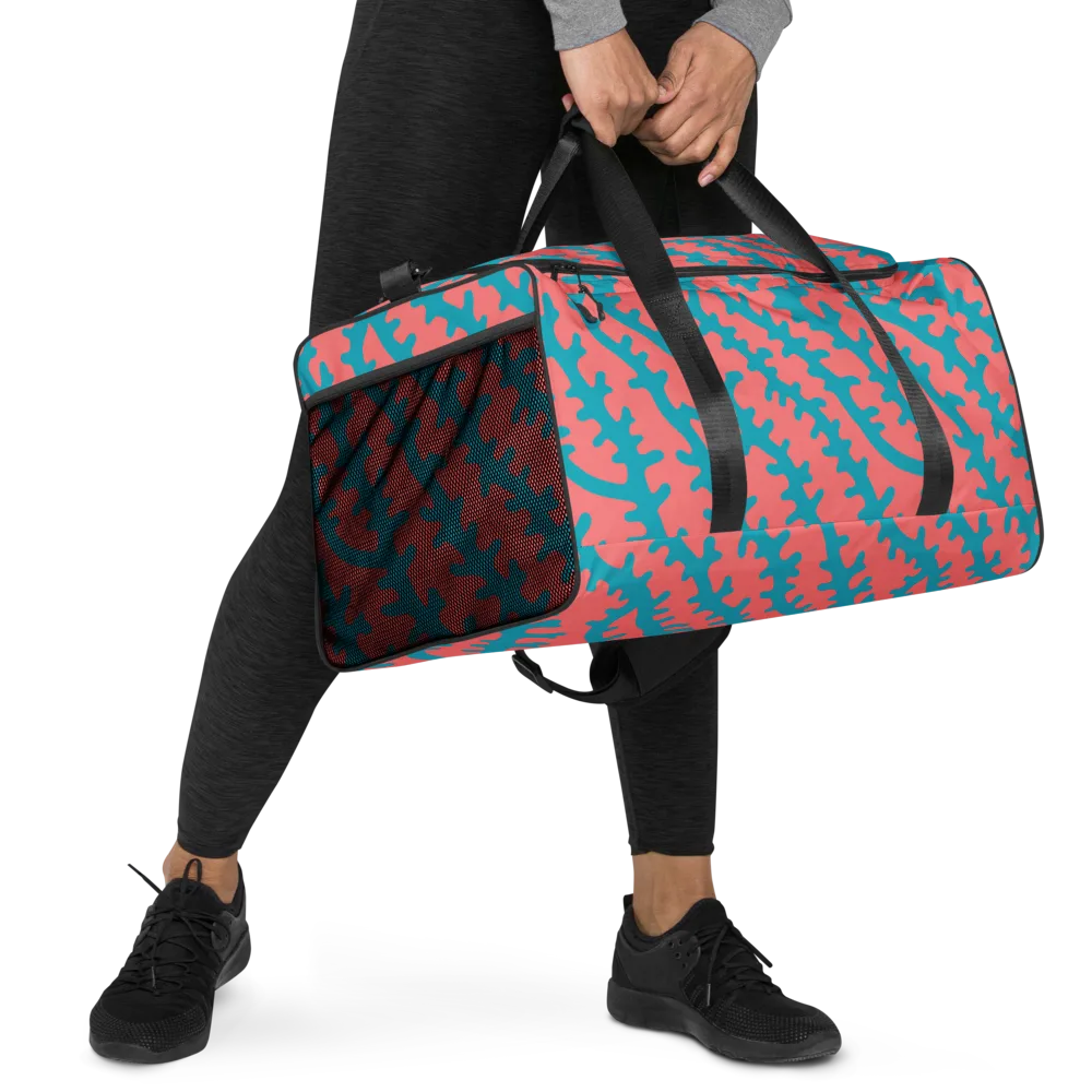 Lagoon Lace on Duffle Bag — Right Front