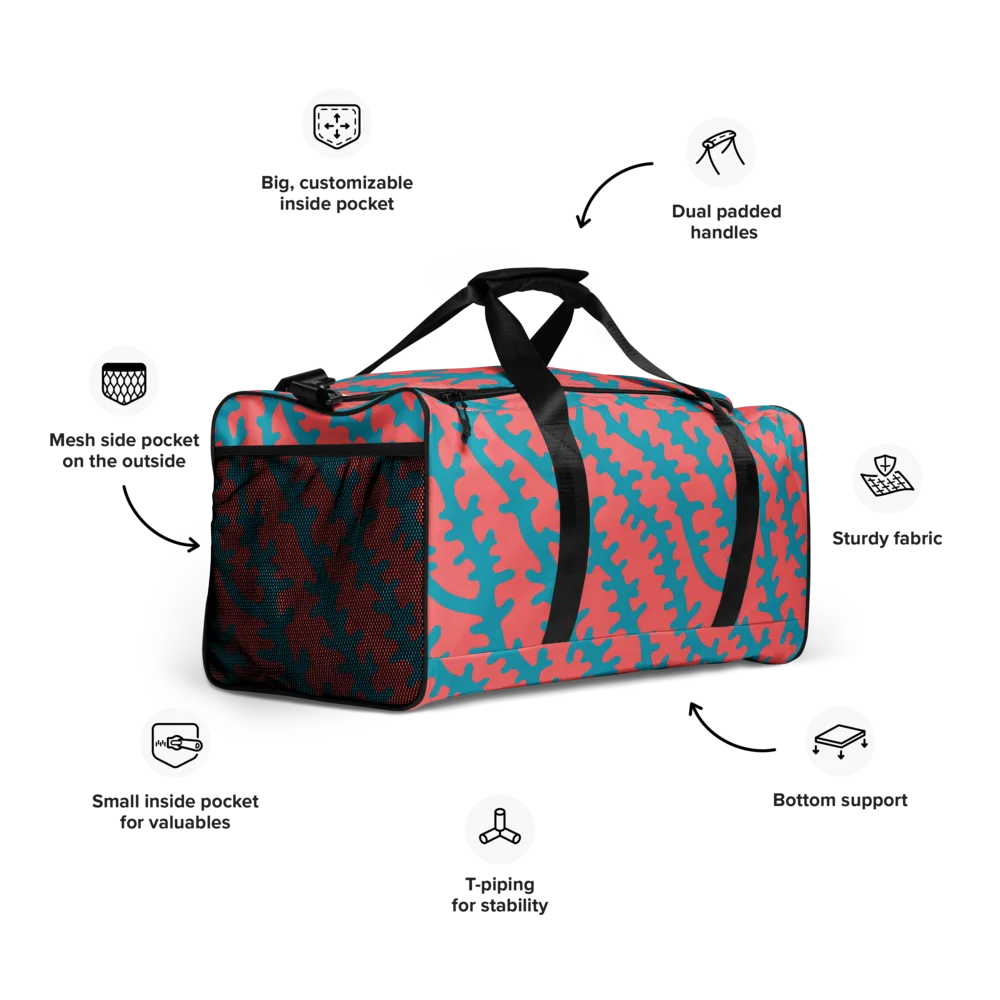 Lagoon Lace on Duffle Bag — Right Front