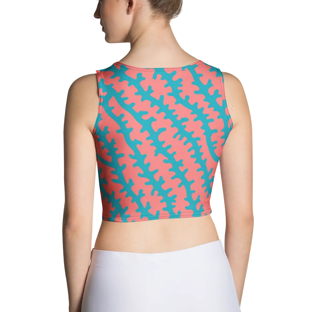 Lagoon Lace on Crop Top — Back