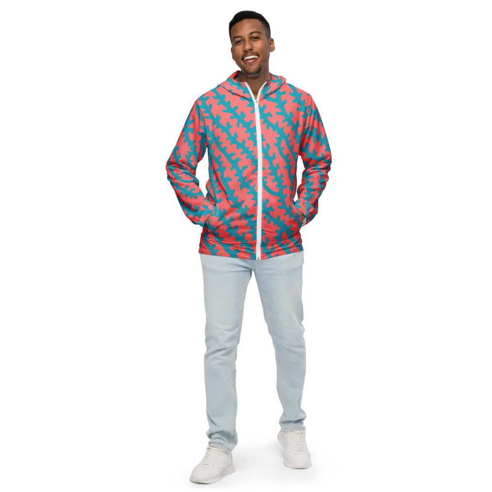 Lagoon Lace on Men's Windbreaker — Front