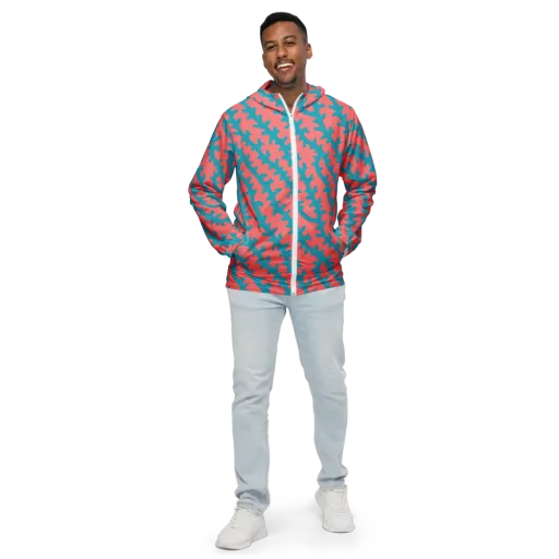 Lagoon Lace on a Men's Windbreaker