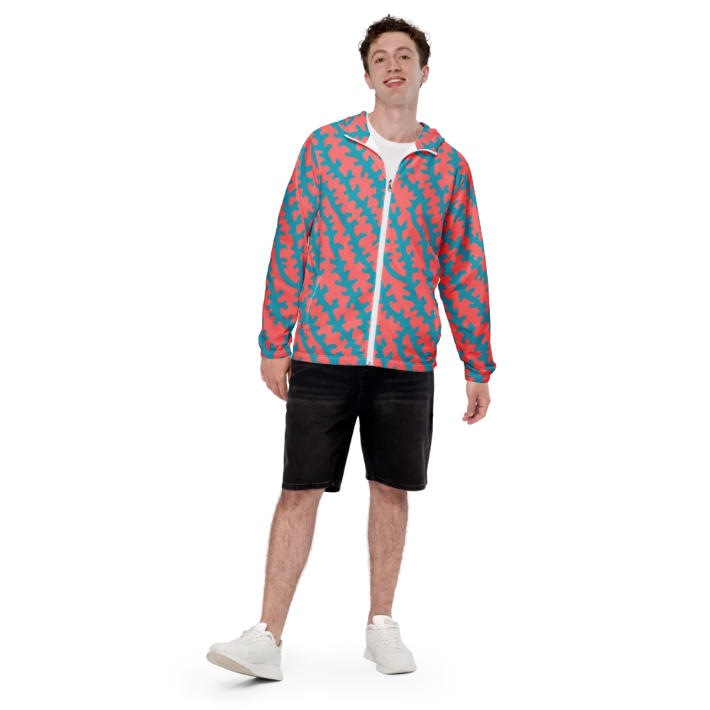 Lagoon Lace on Men's Windbreaker — Front