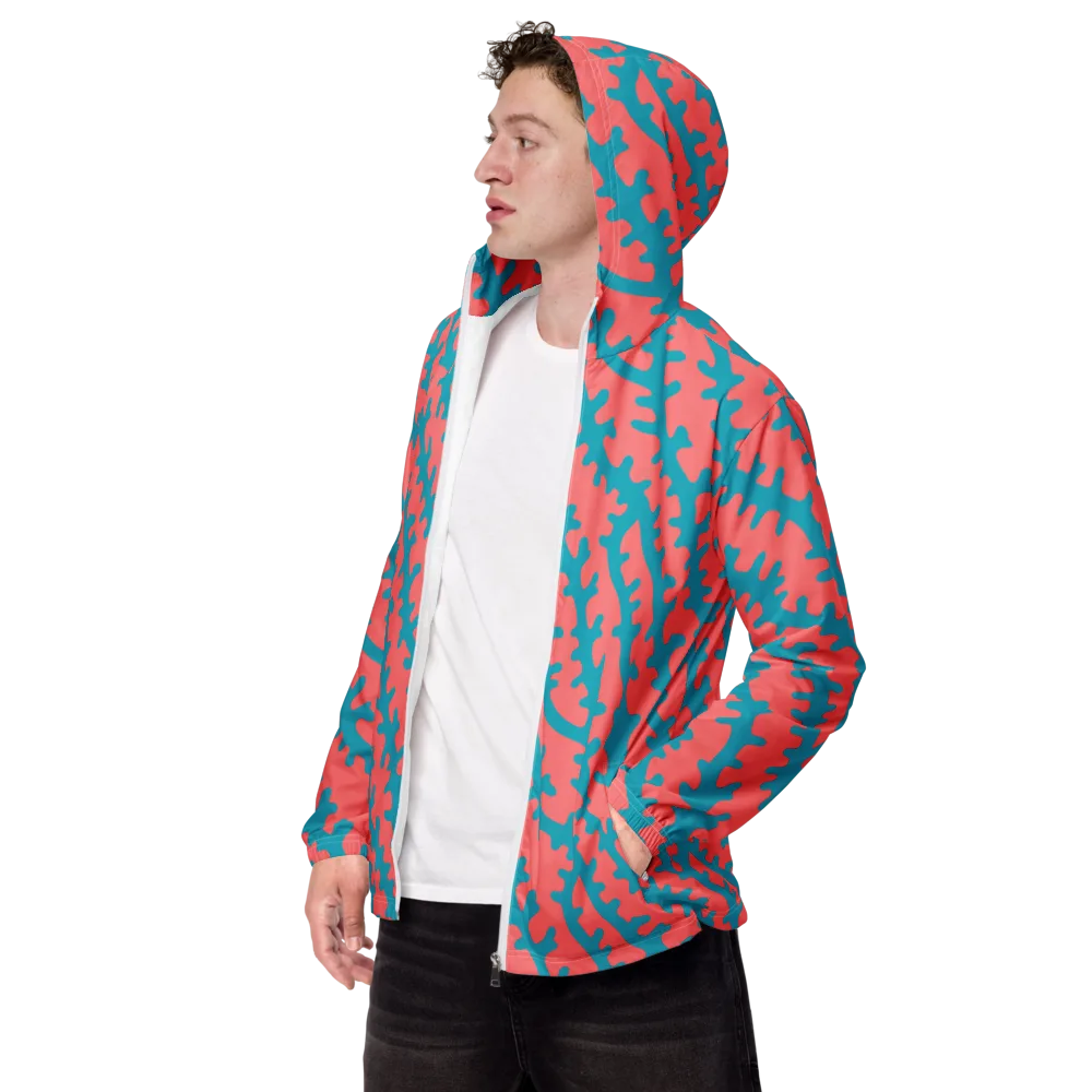 Lagoon Lace on Men's Windbreaker — Left Front