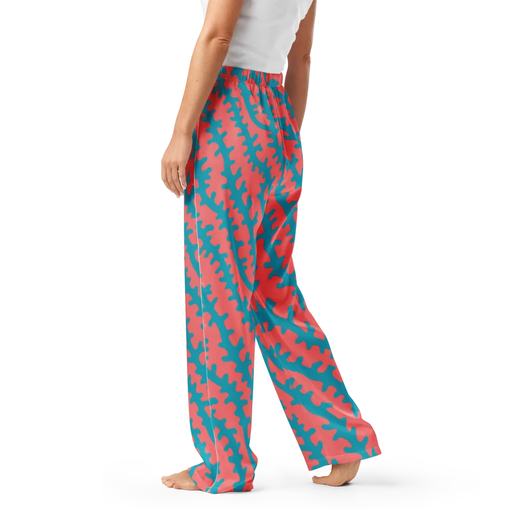 Lagoon Lace on Women's Pajama Pants — Left