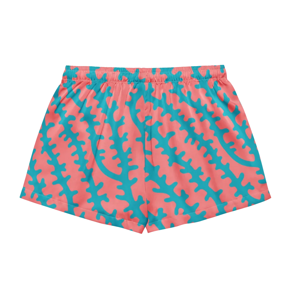 Lagoon Lace on Women's Pajama Shorts — Back