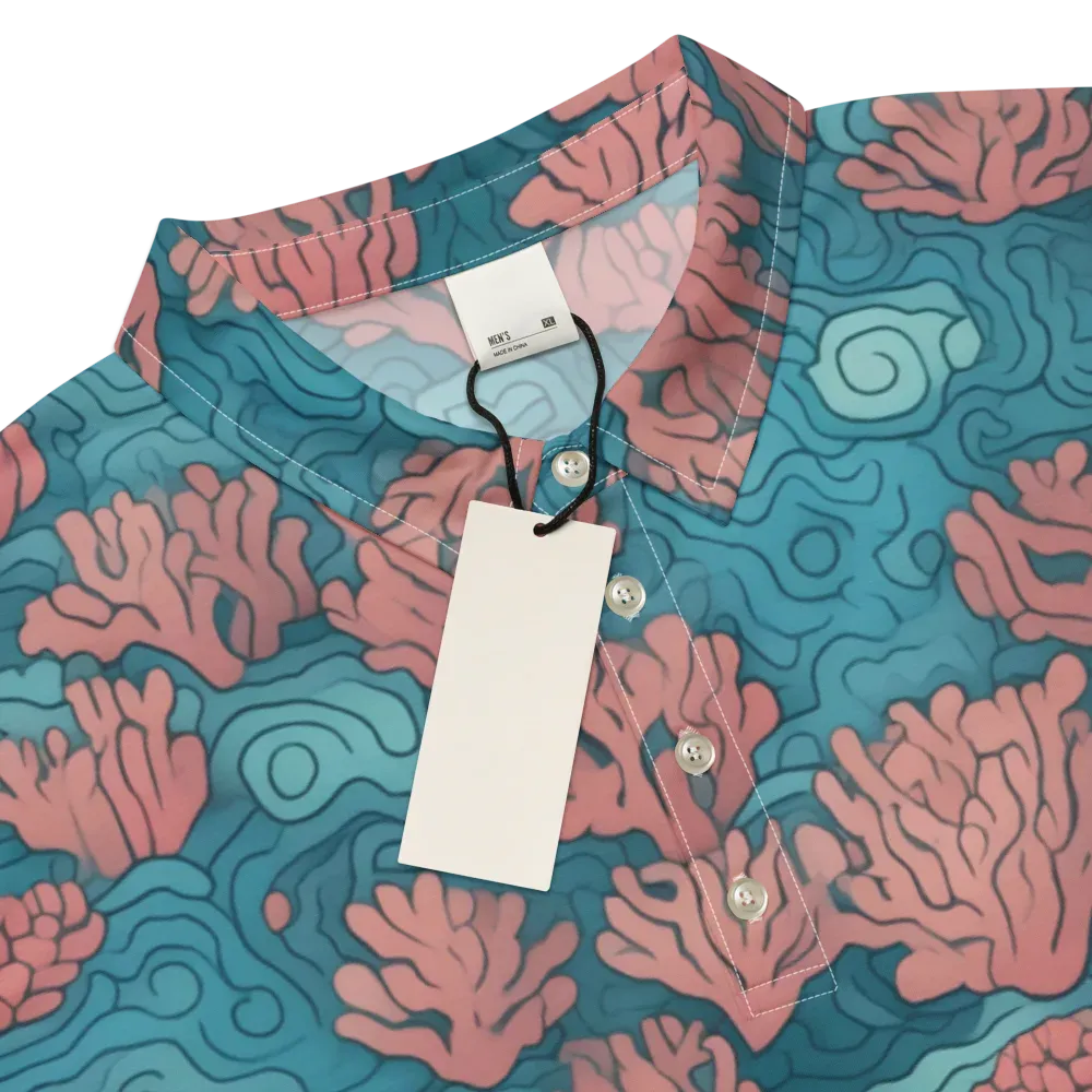 Pink Reef on Men's Slim Fit Polo Shirt — Product details