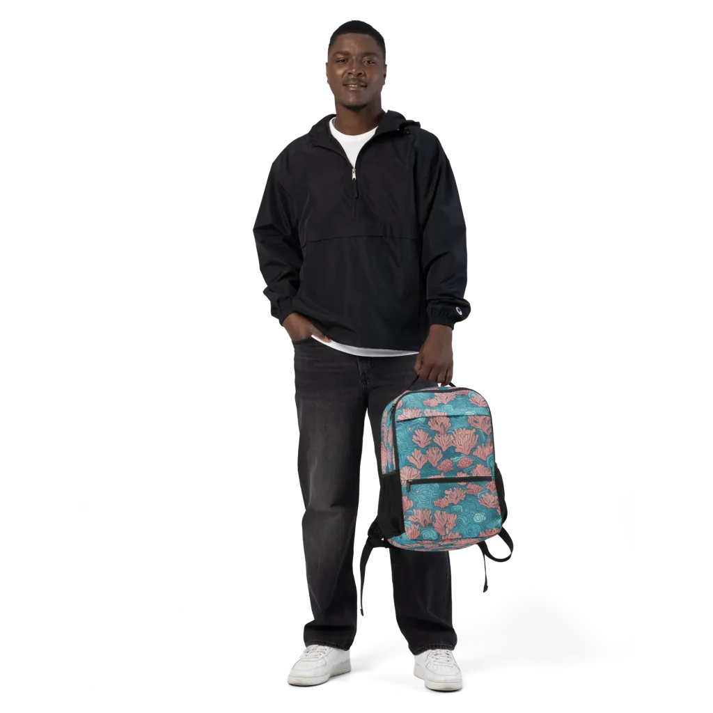 Pink Reef on Utility Backpack — Front
