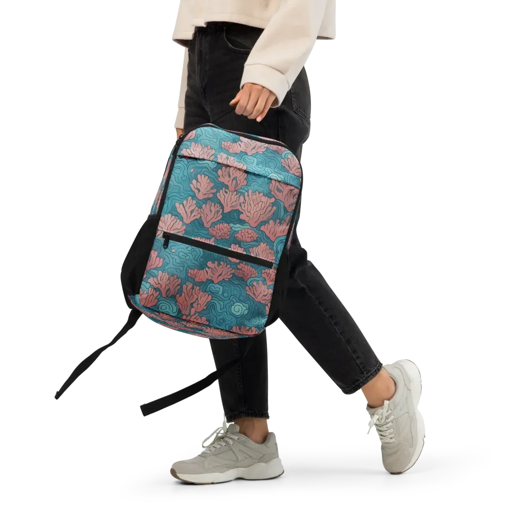 Pink Reef on Utility Backpack — Front