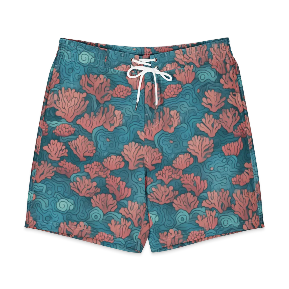 Pink Reef on Men's Board Shorts — Front