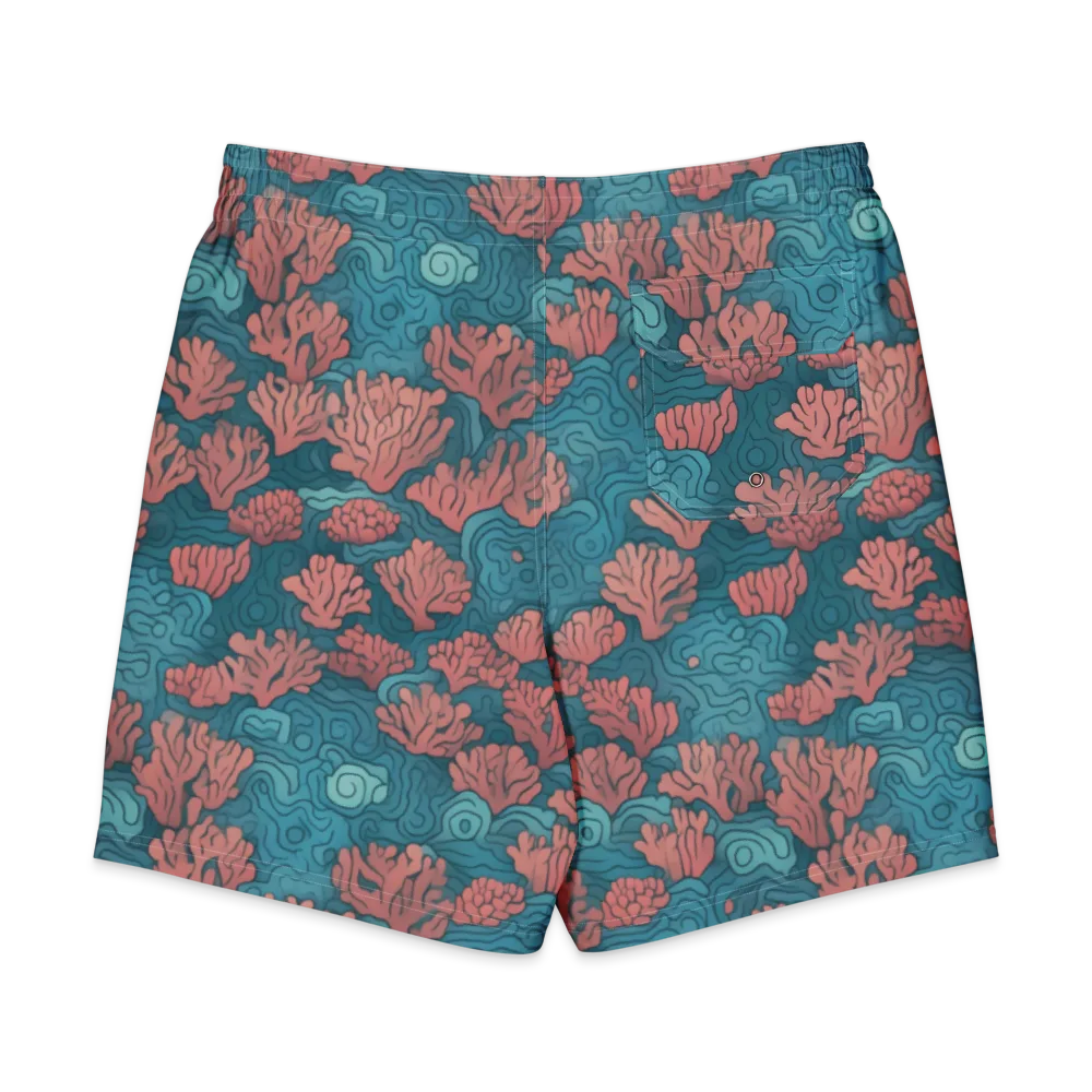Pink Reef on Men's Board Shorts — Back