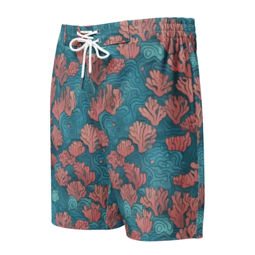 Pink Reef on a Men's Board Shorts