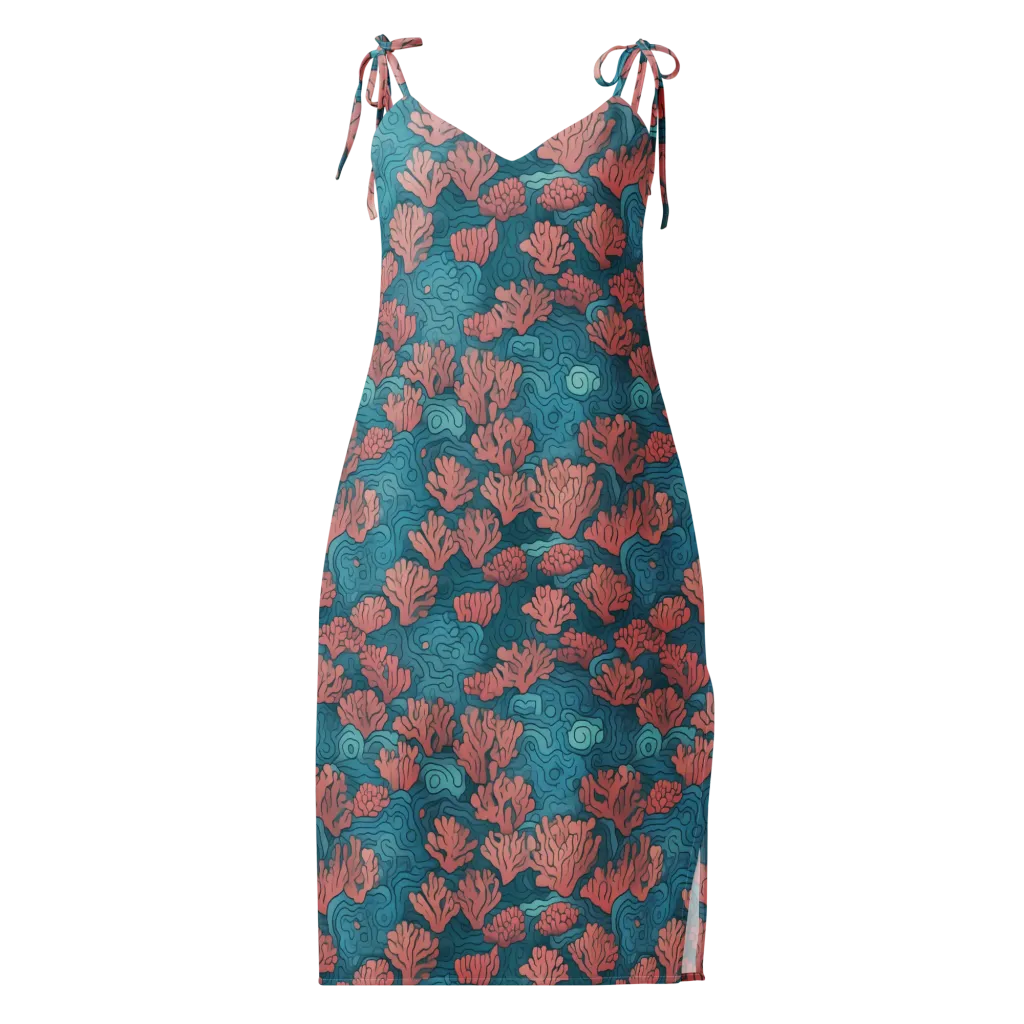 Pink Reef on Slip Dress — Front