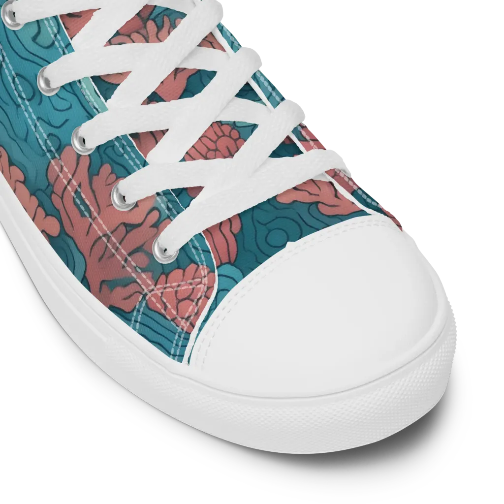 Pink Reef on Women's High Top Canvas Shoes — Product details