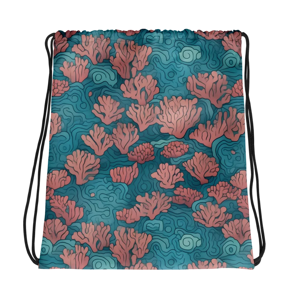 Pink Reef on Drawstring Bag — Photo