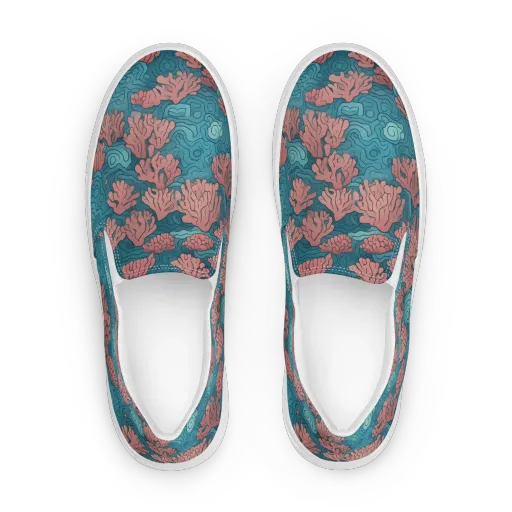 Pink Reef on a Women's Slip-On Canvas Shoes