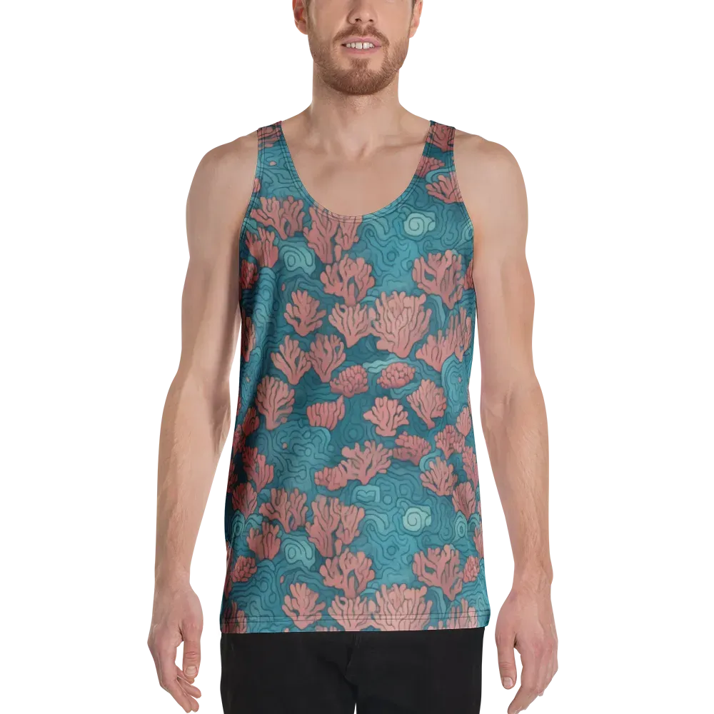 Pink Reef on Men's Tank Top — Front