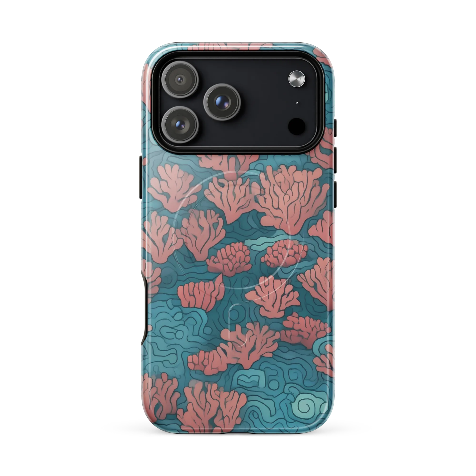 Pink Reef on MagSafe Tough Case for iPhone® — Front