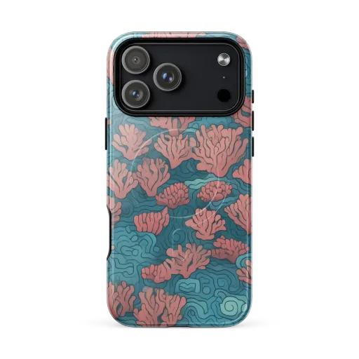 Pink Reef on a MagSafe Tough Case for iPhone®