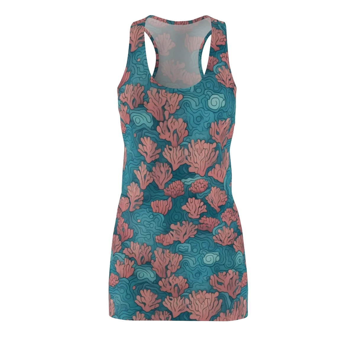Pink Reef on Racerback Dress — Front