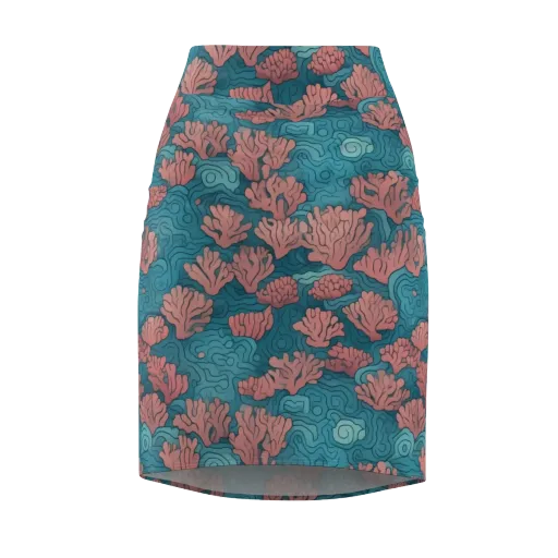 Pink Reef on a Pencil Skirt