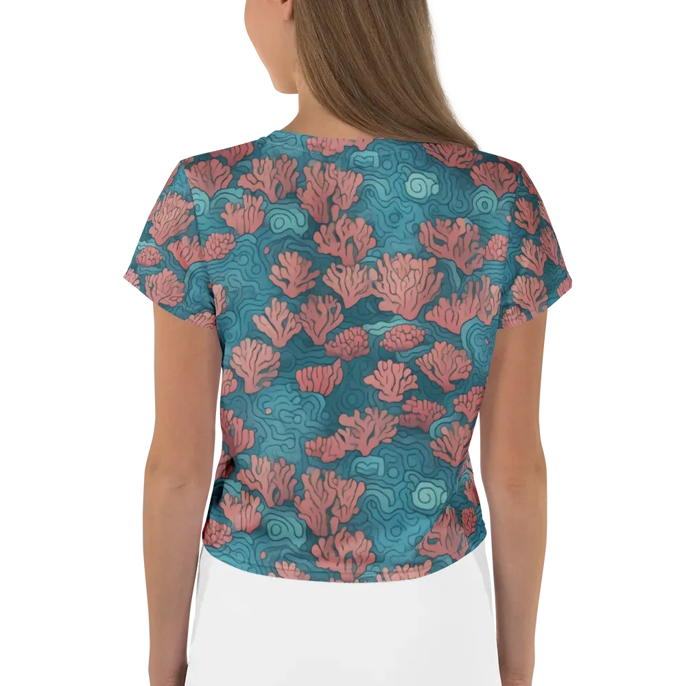 Pink Reef on Crop Tee — Back