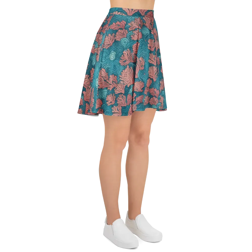 Pink Reef on Skater Skirt — Right