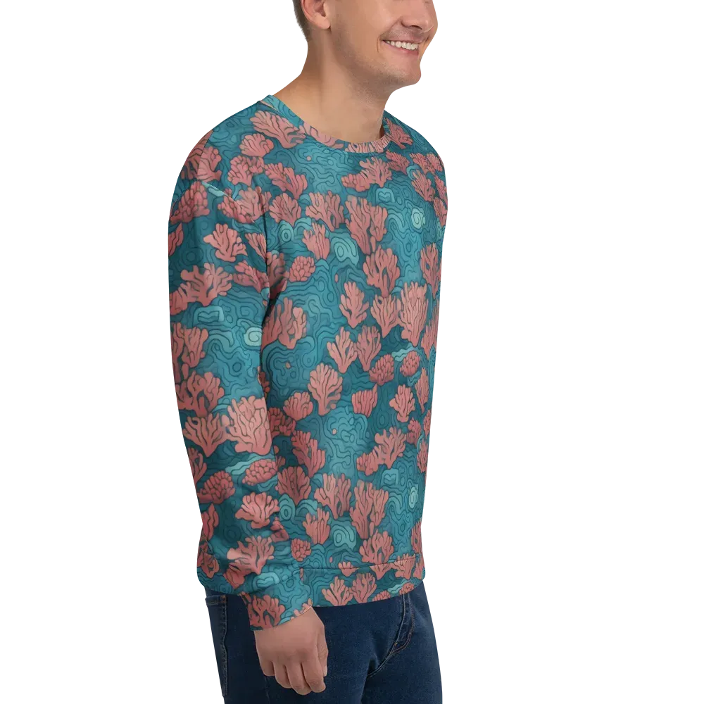 Pink Reef on Sweatshirt — Right Front