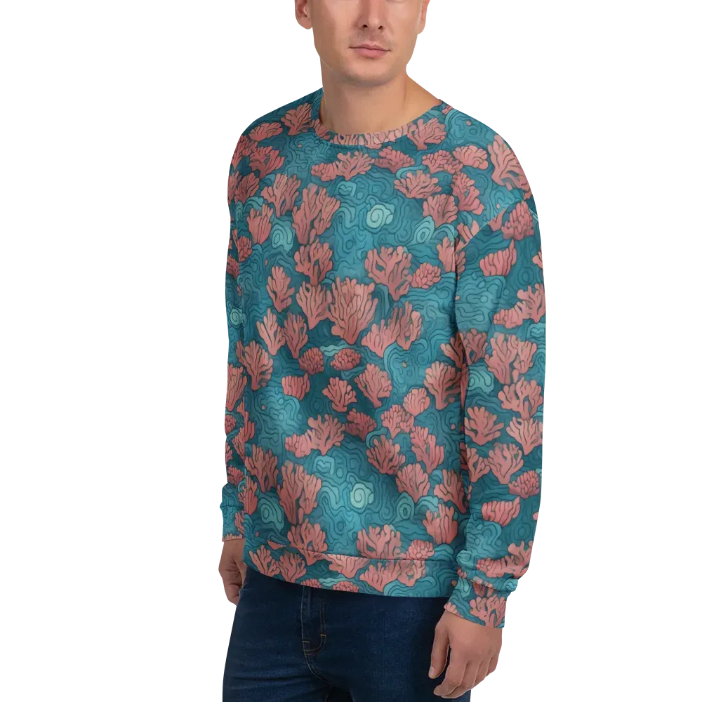 Pink Reef on Sweatshirt — Left Front