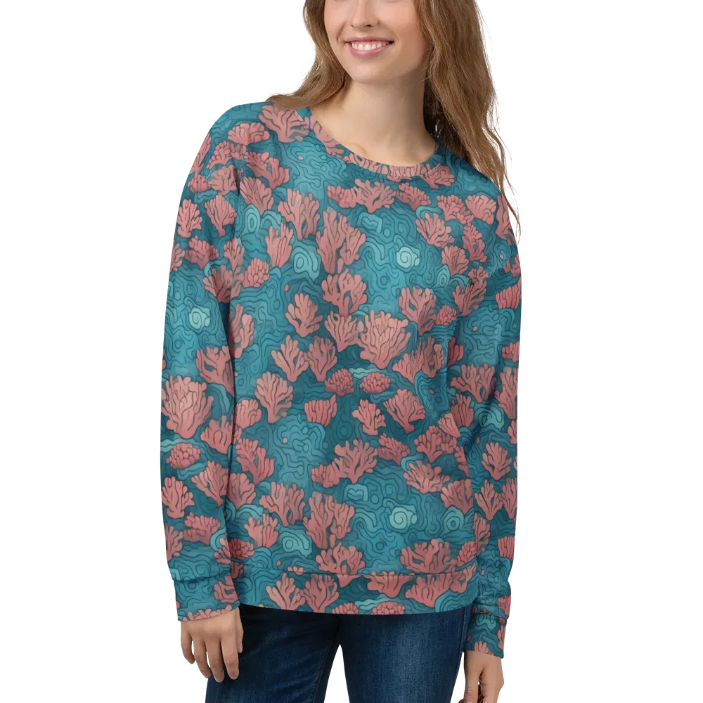 Pink Reef on Sweatshirt — Front