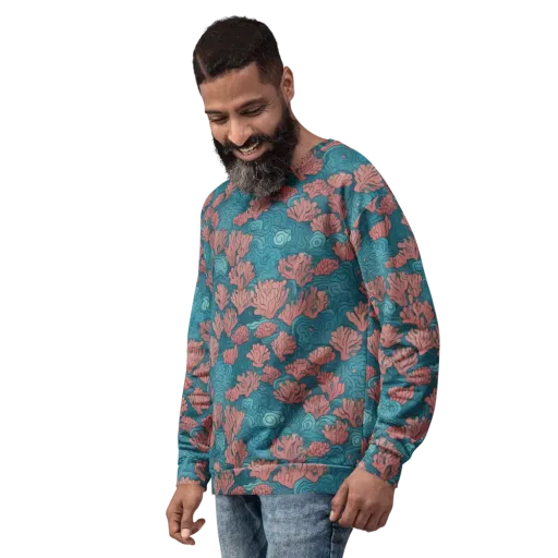 Pink Reef on a Sweatshirt