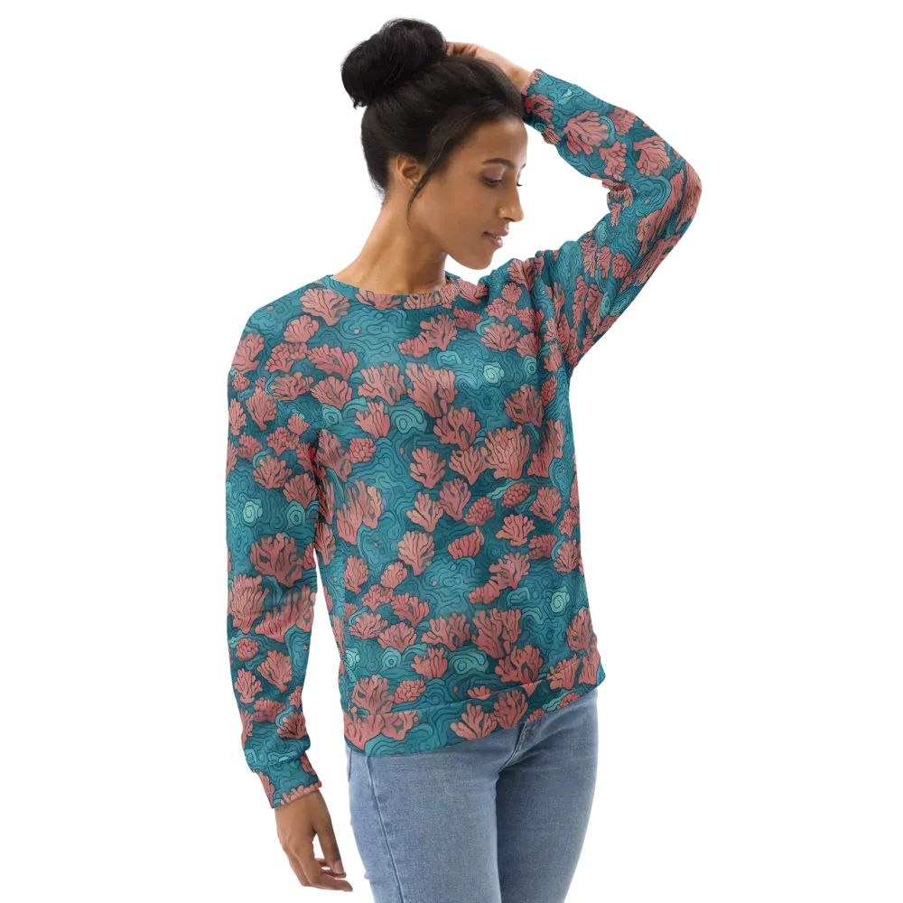 Pink Reef on Sweatshirt — Right Front