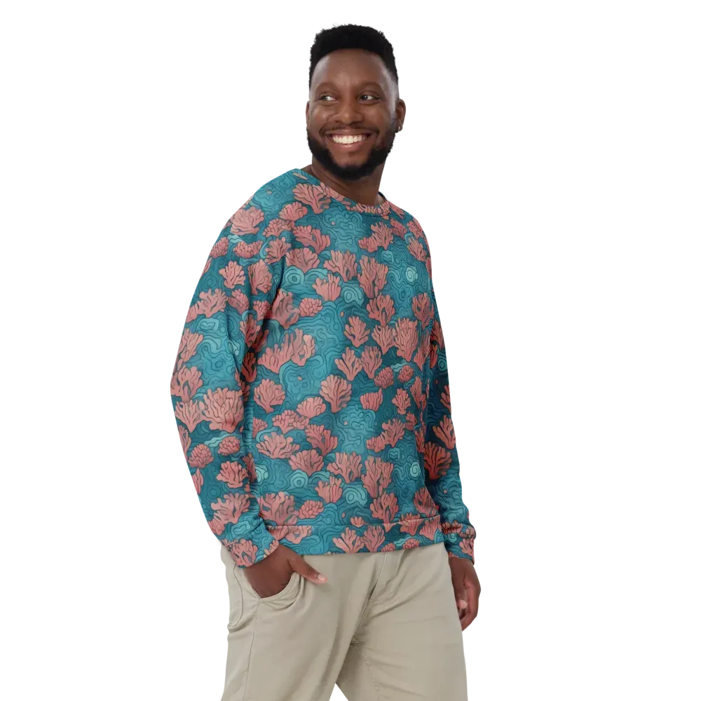 Pink Reef on Sweatshirt — Front