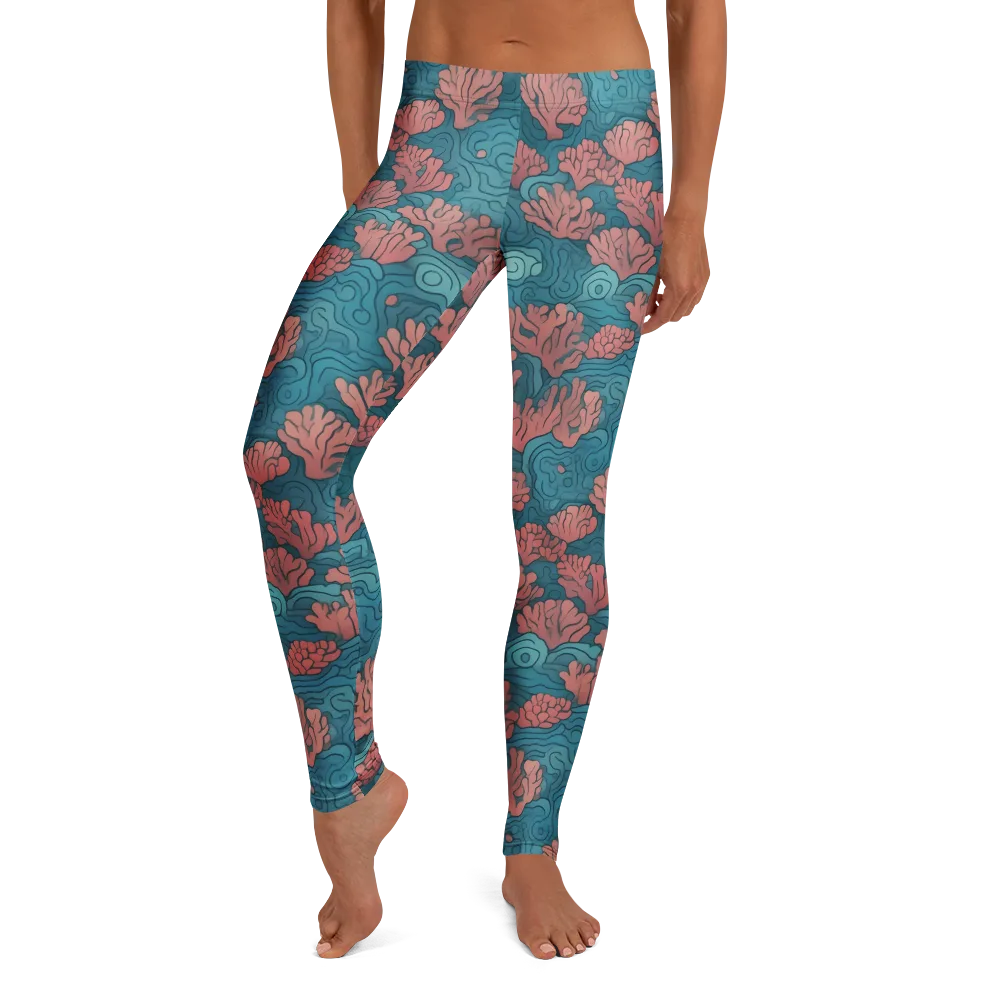 Pink Reef on Leggings — Front