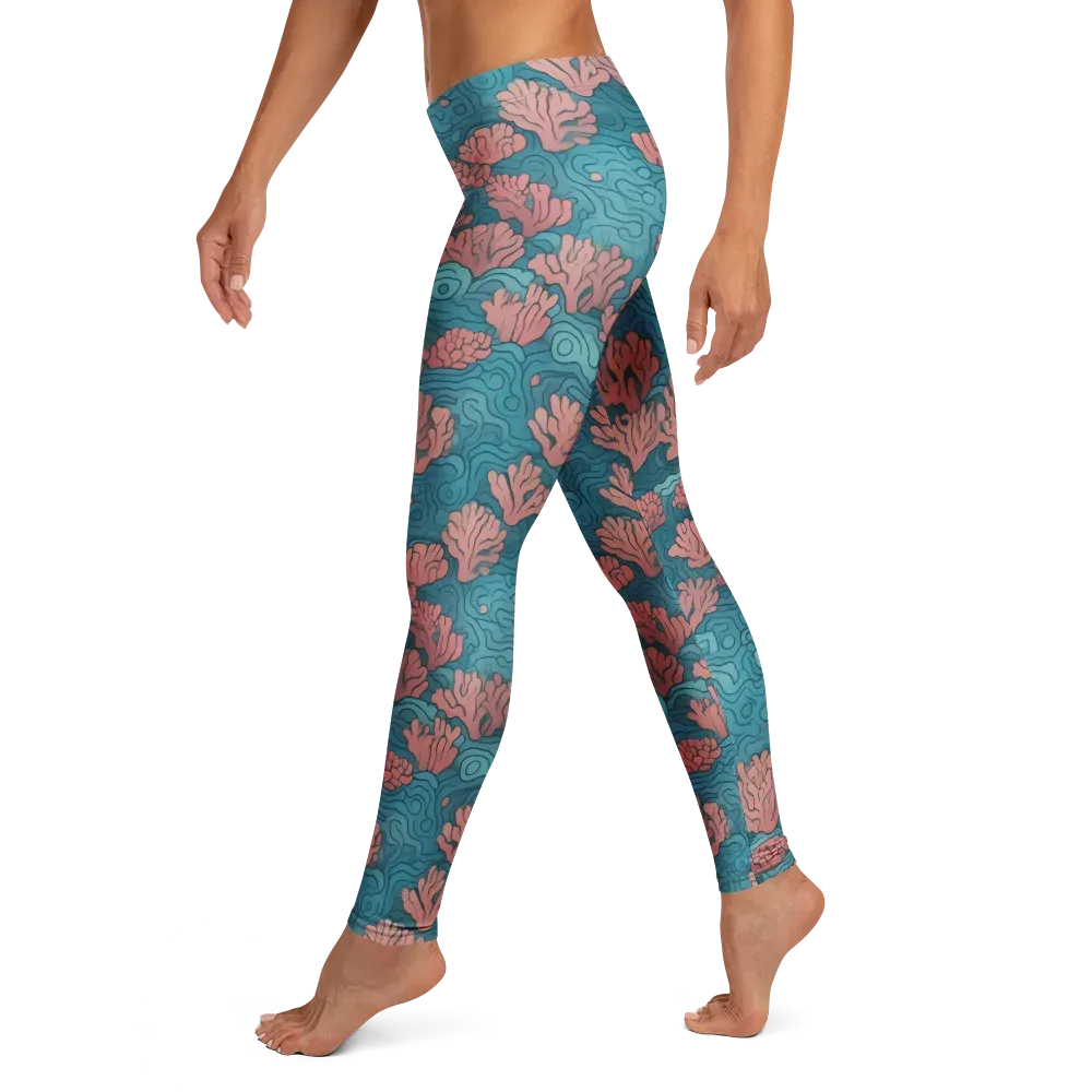Pink Reef on Leggings — Left
