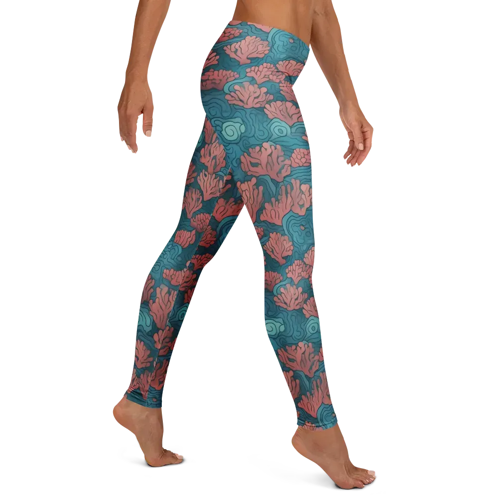 Pink Reef on Leggings — Right